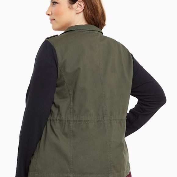 Torrid Plus Size Twill & French Terry Utility Jacket - Size 3 - Picture 2 of 6